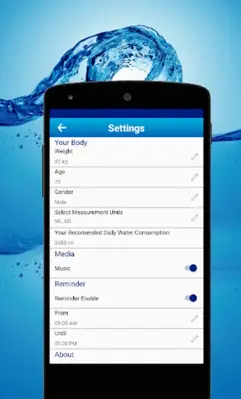 Drink Water Reminder android App screenshot 0